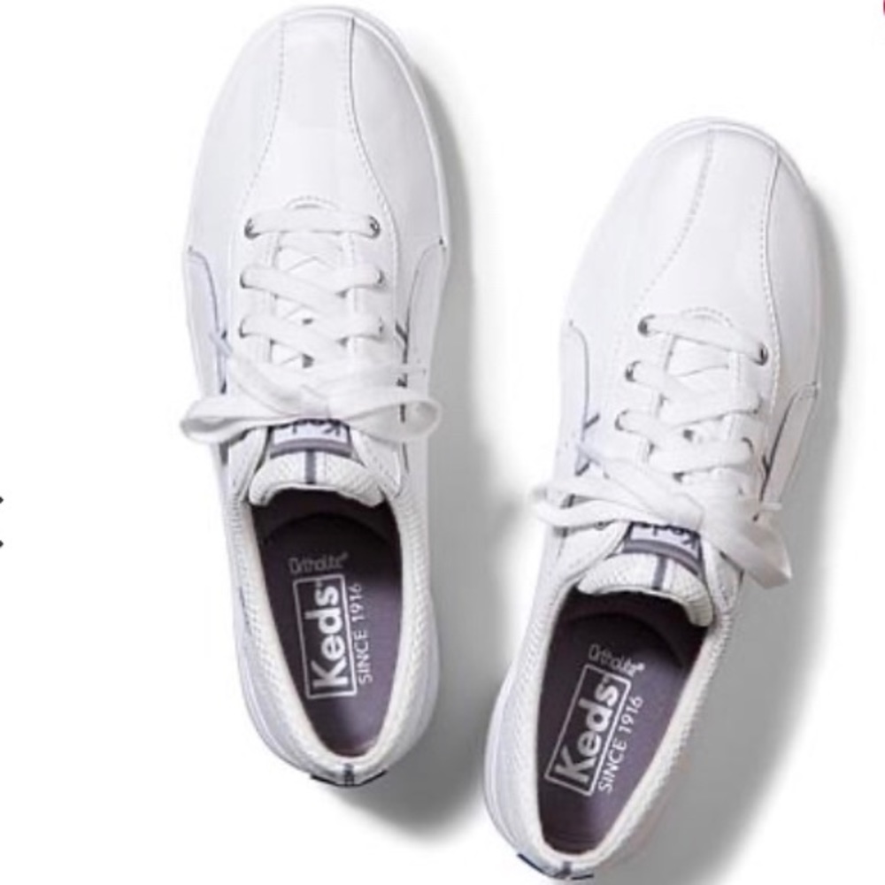 Keds Spirit II Leather Sneaker, white/silver